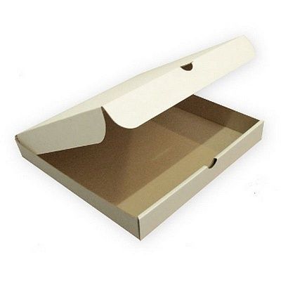 Коробка картонная для пиццы 360х360х40мм профиль Т-22-В гофрокартон КТК цвет Белый/Бурый (х1/50)