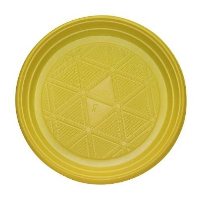 Тарелка бессекционная десертная ЭКО ПС D=165мм цвет Желтый И (х100/2400)